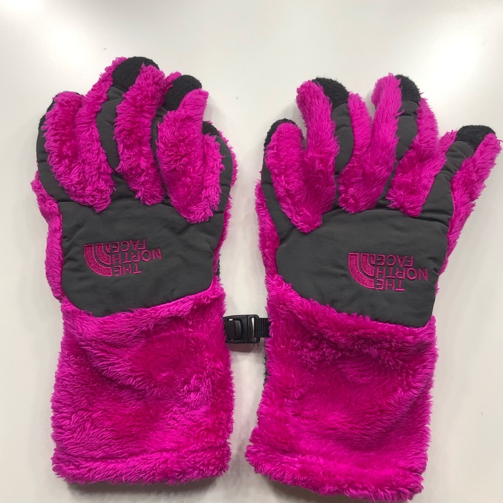 the north face pink gloves kids
